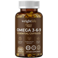 Capsules de supplément alimentaire d'huile de poisson Oméga 3-6-9 pour adultes, vente chaude OEM/ODM, améliore l'immunité, 120 unités, directement de l'usine