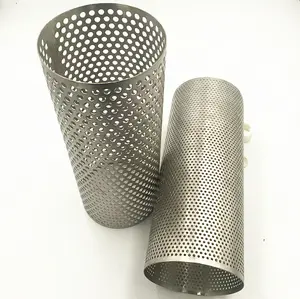 Feine mesh edelstahl perforierte filter/perforierte mesh filter patrone/filter rohr ersatz