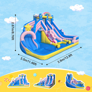 Château <span class=keywords><strong>gonflable</strong></span> Little Pony avec double toboggan et piscine pour <span class=keywords><strong>aire</strong></span> <span class=keywords><strong>de</strong></span> <span class=keywords><strong>jeux</strong></span> en plein air - Product Image 3