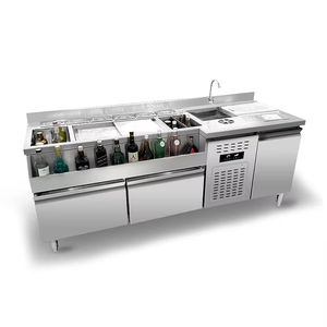 Station <span class=keywords><strong>de</strong></span> bar à cocktails commerciale mobile avec petite boîte à matériaux <span class=keywords><strong>Comptoir</strong></span> <span class=keywords><strong>de</strong></span> station <span class=keywords><strong>de</strong></span> cocktails commerciale - Product Image 1