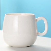 Tasse en céramique blanche vierge en porcelaine, personnalisable avec logo, écologique, pour sublimation, idéale comme cadeau promotionnel pour la maison, l'hôtel ou le bureau, pour le lait ou le café