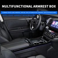 Huichaung Vente chaude Accoudoir central de voiture personnalisé rotatif Boîte de rangement avec porte-gobelet Console intérieure pour Honda Elysion