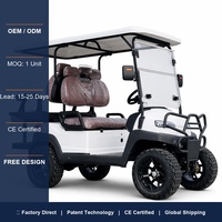Voiturette de golf électrique tout-terrain homologuée CE, modèle américain très demandé, 4 places, pneus tout-terrain, pour visites touristiques, 35 km/h, autonomie 90 km
