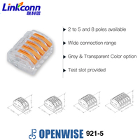 Type de levier connexion facile sans outil connecteur d'alimentation de fil à 5 broches accessoires de connecteur de borne de fil rapide 921-5 CUL répertorié
