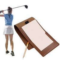 Carnet de scores de golf en cuir PU, portable, pour entraîneur sportif, en stock, tableau de scores pour sports de plein air, modèle 565862