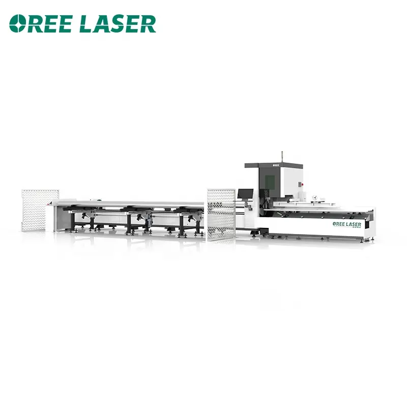 Oree-máquina de corte láser de tubo de fibra de alta precisión, CNC, 3000w, totalmente automática