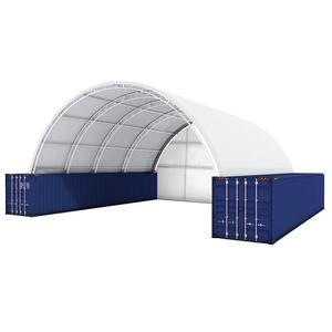 <span class=keywords><strong>Grand</strong></span> abri de stockage industriel <span class=keywords><strong>en</strong></span> tissu à double treillis avec structure métallique et bâche PVC résistante aux UV - Product Image 2
