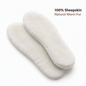 Semelles en peau de mouton australienne, fourrure naturelle, semelles chaudes pour hommes et femmes, chaussures d'hiver, accessoires de chaussures en gros - Product Image 1