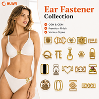 Boucle décorative dorée pour vêtements, connecteur de soutien-gorge, quincaillerie pour sous-vêtements, idéal pour la confection de maillots de bain DIY M1855