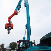Martillo vibratorio hidráulico KN350 para pilotes tubulares, montado en excavadora, para clavillar pilotes de lamas, martillo para pilotes tubulares, clavillador de pilotes