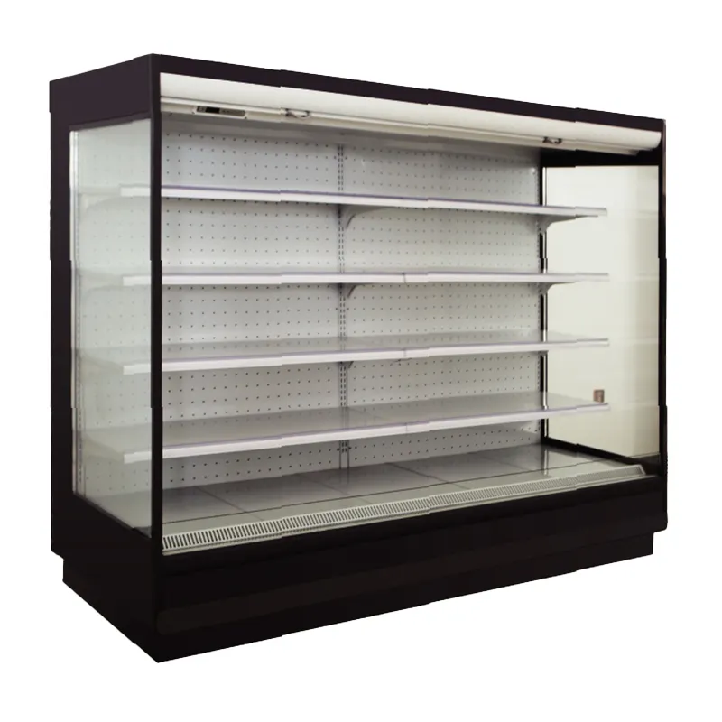 Kimayモダンデザイン直立ディスプレイクーラーガラスドア果物と野菜の商業冷蔵庫