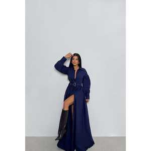 Robe de soirée bleu marine avec ceinture, taille XS/XL, robe de bal formelle, manches courtes, longueur genou - Product Image 5