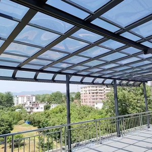 Tettoia con Telaio <span class=keywords><strong>in</strong></span> Alluminio Resistente ai Raggi UV, Parasole <span class=keywords><strong>per</strong></span> Balcone con Tetto <span class=keywords><strong>in</strong></span> <span class=keywords><strong>Policarbonato</strong></span> - Product Image 3