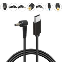 Cable de Carga USB C PD, Adaptador de Corriente Universal Tipo C a CC para Computadoras Portátiles Lenovo, Asus, Dell, Hp, Acer, Samsung, LG