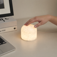 Marbre naturel moderne rechargeable à LED, décoratif, en marbre naturel, pour bureau, salon