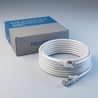 Kabel Patch Ethernet Gigabit Cat6 Shielded STP HEADWAY Kecepatan Tinggi Putih LSZH RJ45 Model CJL-61FGP4-LNWH-M untuk Jaringan