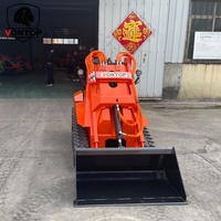 Mini-chargeuse sur chenilles conforme aux normes CE EPA, moteur diesel Kubota, pompe hydraulique, chargeur frontal, équipement de terrassement