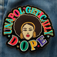 PeaKeen Fabricant de patchs brodés thermocollants personnalisés à faible MOQ, motifs 'Black Girl Magic' et 'Junk'