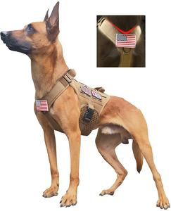 調整可能戦術ナイロンペットハーネスベストカスタム犬狩猟コートアウトドアサービス用大型サイズ - Product Image 5