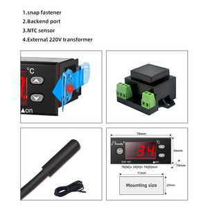 ตัวควบคุมอุณหภูมิแบบดิจิตอล LCD รุ่น EW-181Y สำหรับรถบรรทุกห้องเย็น รองรับ ODM ใช้ไฟ 12V พร้อมหน้าจอแสดงผลพลาสติก - Product Image 5