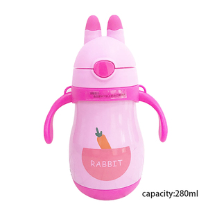 Wholesale Stainless Steel Insulated Toddler <b>Flask</b> Kids Water Bottle for Travel <b>with</b> <b>Straw</b> Lid & Handle - Product Image 5