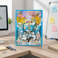 Porte-documents en plastique transparent A4, porte-documents format A4 avec pochettes, produits de classement en plastique