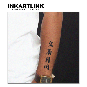 INKARTLINK Autocollants de <span class=keywords><strong>tatouage</strong></span> temporaires semi-permanents à l'encre de <span class=keywords><strong>Jagua</strong></span> biologique noire, de petite taille, qui durent 2 semaines - Product Image 2