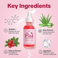 Traitement éclaircissant pour les lèvres en marque privée, sérum rose pour les lèvres, éclaircissant, éliminant les pigmentations foncées, avec du squalane pour les lèvres de fumeurs