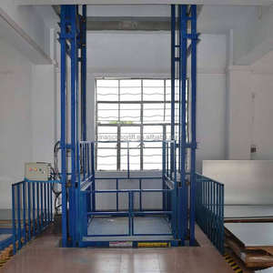 Ascenseur de fret électrique de sécurité à structure en acier durable pour intérieur et <span class=keywords><strong>extérieur</strong></span>, avec rail de guidage, prix d'usine, pour centre logistique - Product Image 6