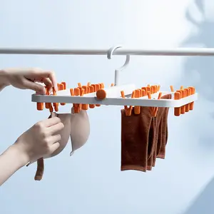 Huishoudelijke Benodigdheden Draagbare 24 Clips Kleding Sokken Droogrek Clips Hanger Hoge Kwaliteit Hanger Voor Sokken