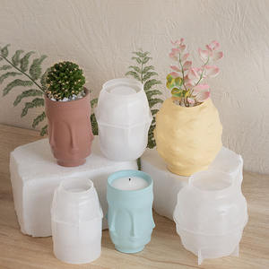 Moule en silicone YS pour porte-bougie, moule DIY pour porte-bougie en ciment, moule pour pot de fleurs succulentes en béton, moule en plâtre - Product Image 4
