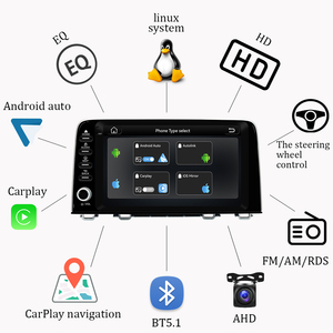 Radio Multimedia para Auto con Sistema Inteligente Linux de 9 Pulgadas, Reproductor de <span class=keywords><strong>MP3</strong></span>/MP4, Navegación y Estéreo para Honda CRV 2017-2021 - Product Image 2