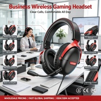 Casque de jeu OEM ODM avec son surround virtuel 7.1, suppression active du bruit, RGB, métal, cuir