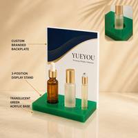 Support de présentation d'huiles essentielles en acrylique moderne et portable, mini support pour flacons de sérum, présentoir de comptoir pour échantillons de soins de la peau