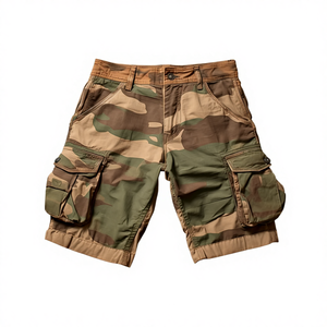 Shorts Homme Streetwear Personnalisés en Denim Tricoté Brodé, Respirants, Imperméables, Écologiques, Taille Mi-Haute, Coupe Droite, Légers, pour l'Été - Product Image 1