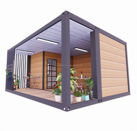 Maison en bois de 20 pieds, jardin luxueux, studio, emballage plat, conteneur, barre mobile