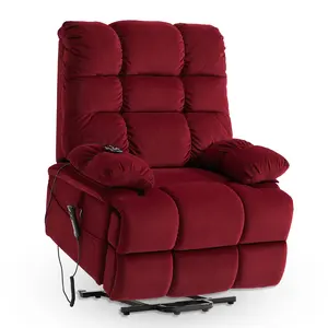 CJSmart Home Big Man Power Liegestuhl Lift Liegestuhl extra groß Übergröße breite Wärme Massage Doppelmotor Überfüllte elektrische Stühle