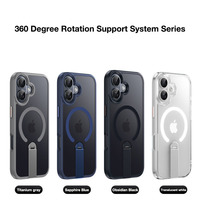 Coque de protection intégrale antichute avec support rotatif magnétique à 360° pour iPhone 17 Pro Max 16 15 14