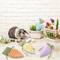 Sac à bonbons en toile de jute à cordon de serrage en forme de carotte de Pâques, décoration de lieu de fête, emballage cadeau