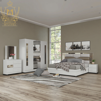 Lit Double King Size Moderne en Bois avec Rangement et Massage, Meuble de Chambre à Coucher de Luxe à Prix Abordable