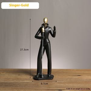 Creative 3D Luxe Lumière Personnalisé Entrée TV Cabinet Cave À Vin Étude Bureau De Noël Résine Bande Caractère Ornements - Product Image 6