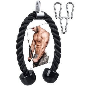 Black Nylon Steel <b>Cable</b> Rope Attachment Gym Training Rope for Home Fitness Bodybuilding - Product Image 3
