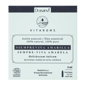 Aceite Esencial Orgánico de Imortel Amarillo 5ml Ecocert Hidratante Iluminador Nutritivo Aceite Esencial Puro Vitaroms Drasanvi - Product Image 1