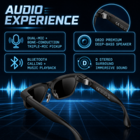 Lunettes Intelligentes IA avec Caméra 20MP, Anti-tremblement 6 Axes, Traduction IA, Transfert Wifi6, Type-C W660