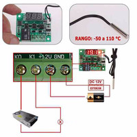 Pengontrol suhu OKY3065-2 W1209, termostat XH-W1209 DC 12V