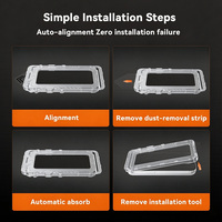 Kit de protection d'écran en verre trempé HD 9H anti-poussière personnalisé en gros pour iPhone 15 16 17 18 avec protection d'objectif d'appareil photo