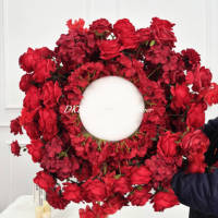 DKB Bestseller Hochzeits- und Halloween-Tischdekoration Seiden-Rote-Rosen Künstliche Blumenkugeln Umweltfreundlich Wasserdicht für Zuhause und Hochzeit