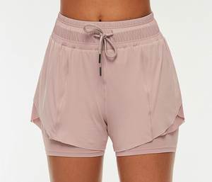 2022 gros femmes 2 en 1 Shorts de course Double couche séchage rapide Yoga Gym entraînement Shorts athlétiques pour les femmes avec poches - Product Image 1