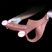 SXXY Dildo Grande de Silicona Realista con Arnés Hueco para Panties, Juguetes Sexuales para Hombres y Mujeres, Juego para Adultos, Masturbación