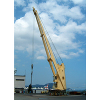 Équipement de pont marin haut de gamme, grue de levage de bateaux de 2 tonnes pour barge d'aquaculture avec télécommande sans fil